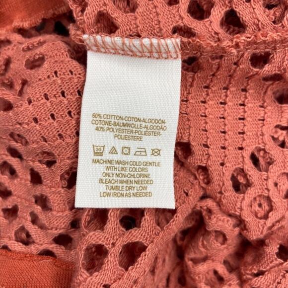 Free People Beach Crochet Love Long Sleeve Swim Cover-Up size Medium - Picture 8 of 10